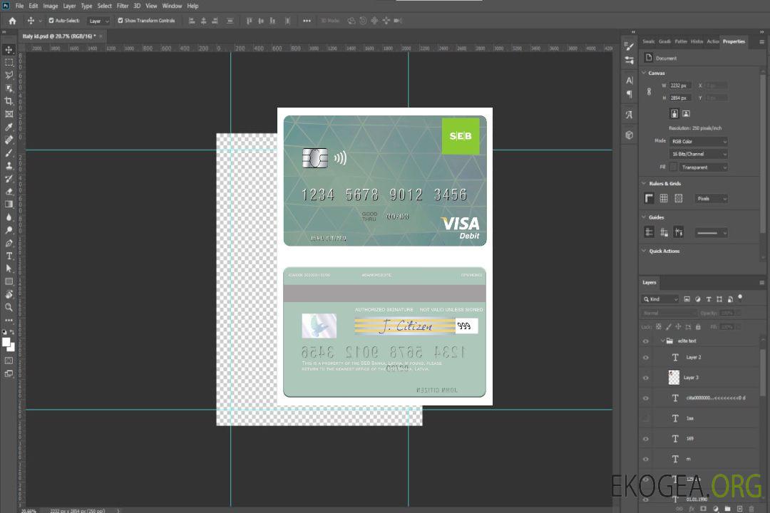 Carte de débit visa Lettonie SEB Bank template Carte de débit visa Lettonie SEB Bank template
